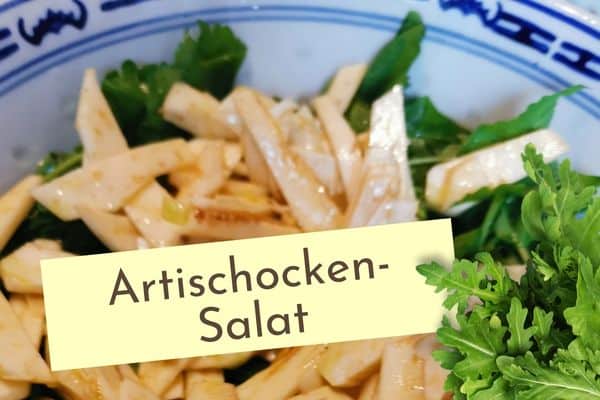 Salat mit Brunnenkresse und rohen Artischocken
