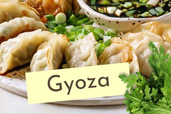 Gyoza Jiao-zi, chinesische Teigtaschen, Dumplings, Potsticker