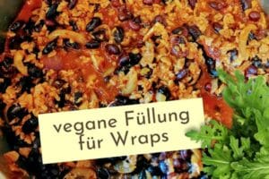 vegane Füllung aus Sojaprotein für Tortillas