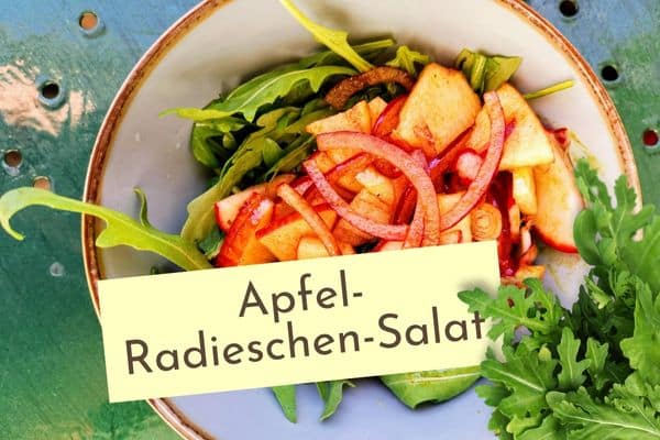 Einfacher Salat aus Radieschen und Äpfeln