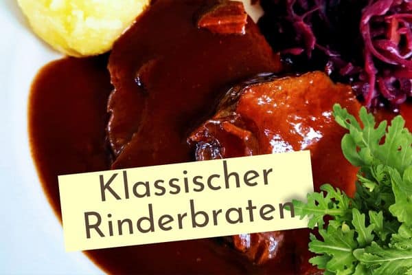 zarter Rinderbraten in Rotweinsoße