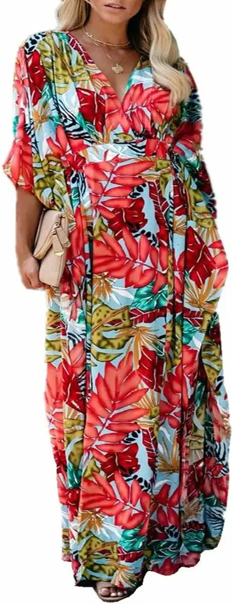 reha Bademantel Damen Sommer Kaftan Maxi Langes Strandkleid Pareos Strandhemd Bademode Bikini Cover Ups