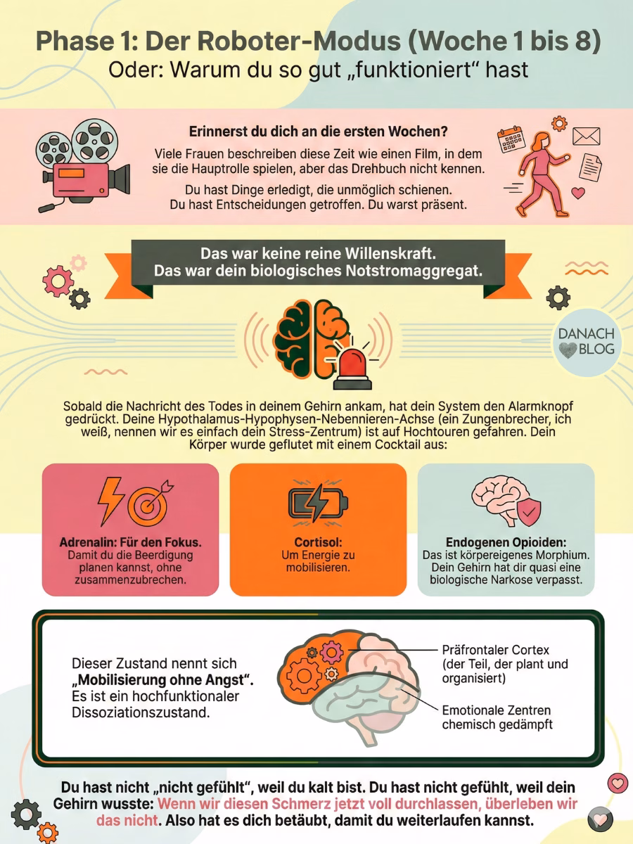 die erste Phase der Trauer neu interpretiert