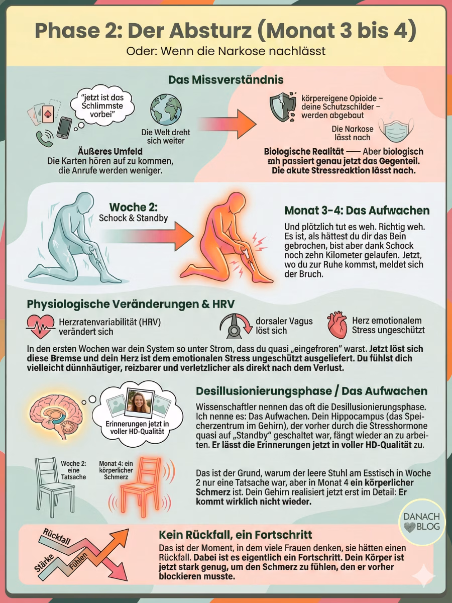 Die zweite Trauerphase und warum die erst so richtig weh tut
