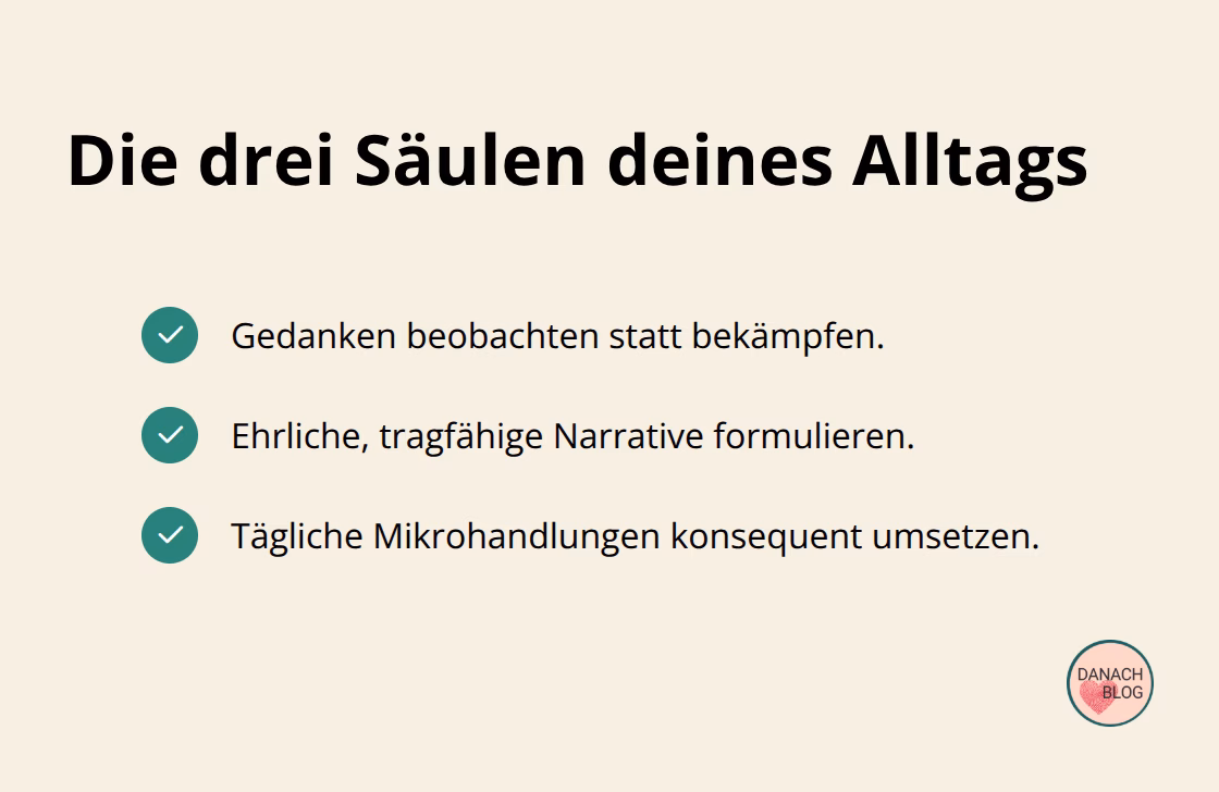 Checkliste der drei zentralen Säulen für dein Leben 2.0